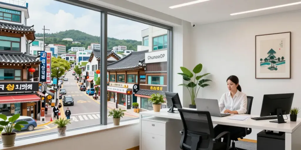 춘천오피 서비스에 대해 상담하는 멋진 사무실 풍경